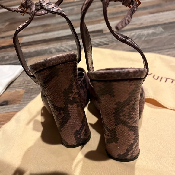 Louis Vuitton Snakeskin Leather Heels - Picture 3 of 4